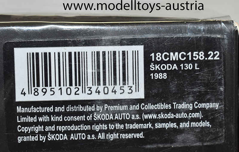 Skoda 130 LR Limousine 1988 weiss 1:18