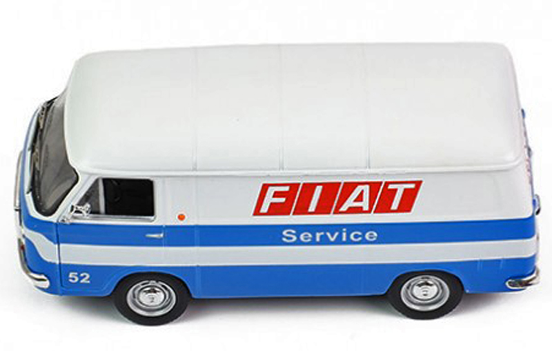 Fiat 238 Kasten Van 1971 FIAT SERVICE blau / weiss 1:43