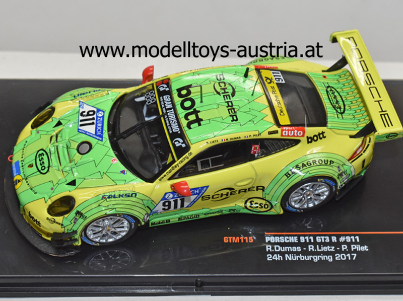 Porsche 911 991 Coupe GT3 R 2017 Nürburgring LIETZ / DUMAS / MAKOWIECKI / PILET 1:43