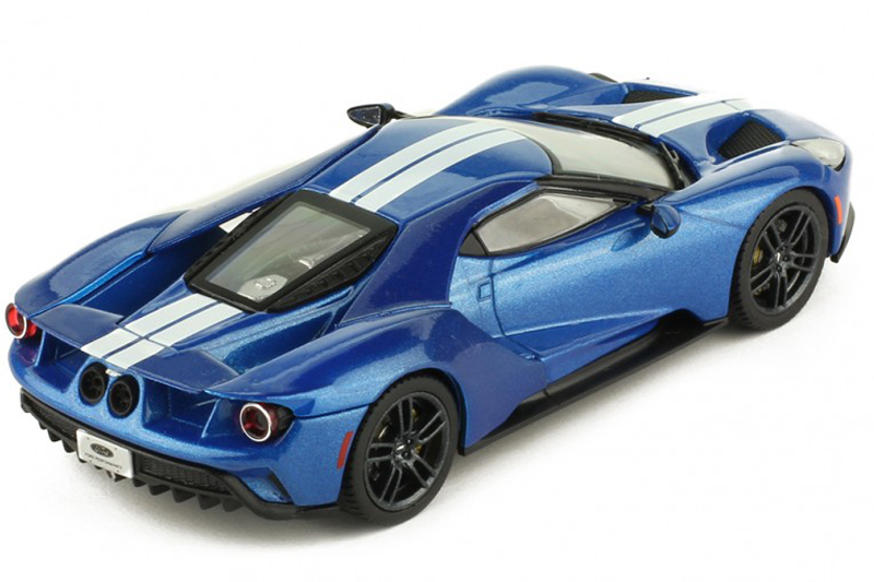 Ford GT Coupe 2017 blau mit weissen Streifen 1:43