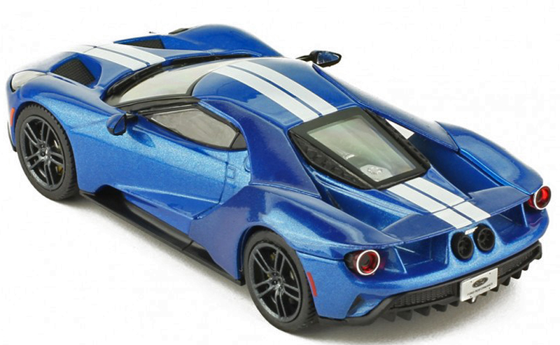 Ford GT Coupe 2017 blau mit weissen Streifen 1:43