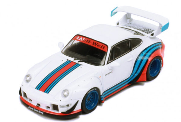 Porsche 911 993 RWB RAUH Welt weiß mit MARTINI Streifen 1:43