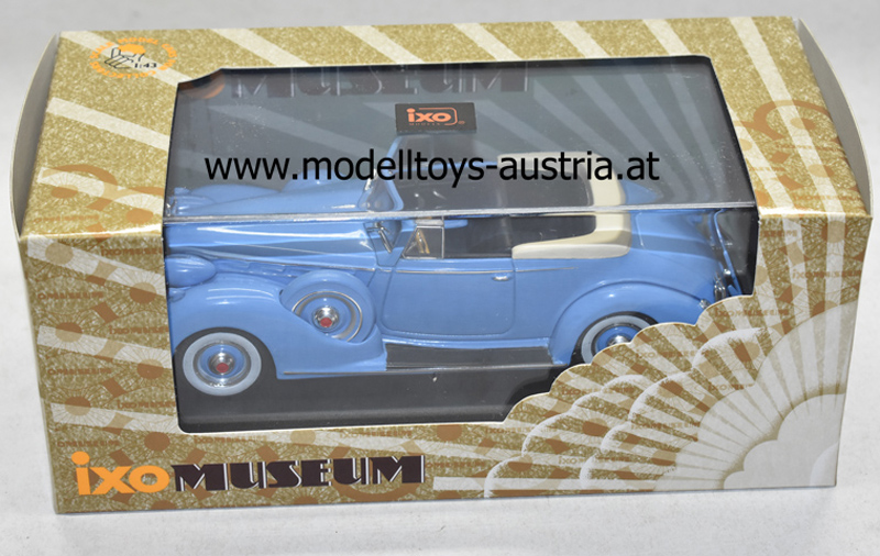 Packard Victoria Convertible Cabrio 1938 hell blau 1:43