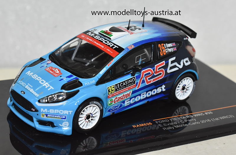 Ford Fiesta RS WRC 2016 Evans / Parry Rally Monte Carlo 1:43