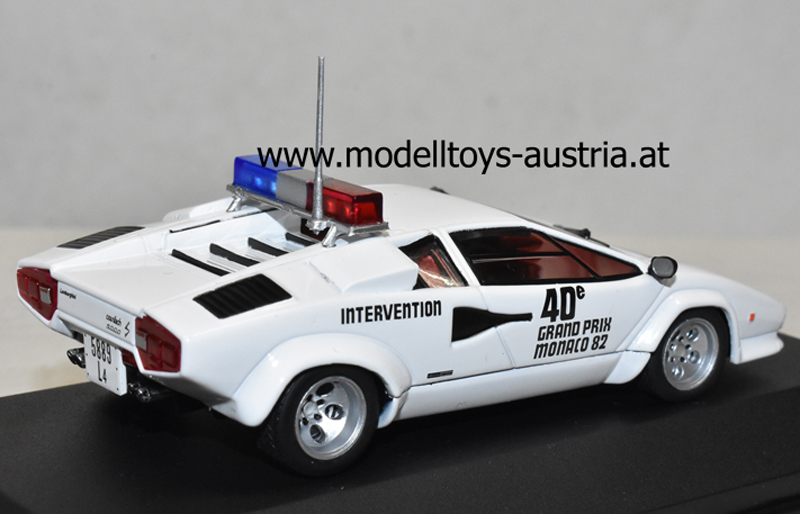 Lamborghini Countach 5000 S 1982 Monaco GP Monte Carlo Safety Car / Pace Car weiss 1:43