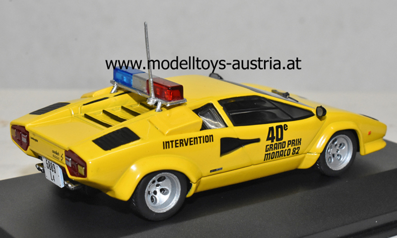Lamborghini Countach 5000 S 1982 Monaco GP Monte Carlo Safety Car / Pace Car gelb 1:43