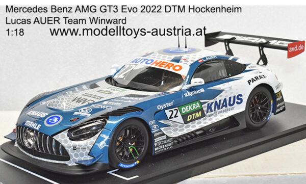 Mercedes Benz AMG GT3 Evo 2022 DTM Hockenheim Lucas AUER Team Winward 1:18