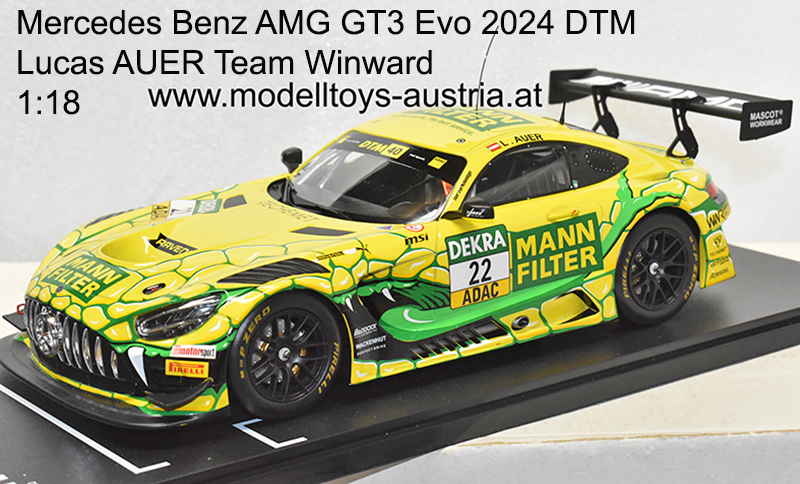 Mercedes Benz AMG GT3 Evo 2024 DTM Lucas AUER Team Winward 1:18