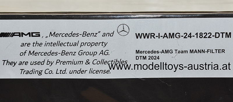 Mercedes Benz AMG GT3 Evo 2024 DTM Lucas AUER Team Winward 1:18