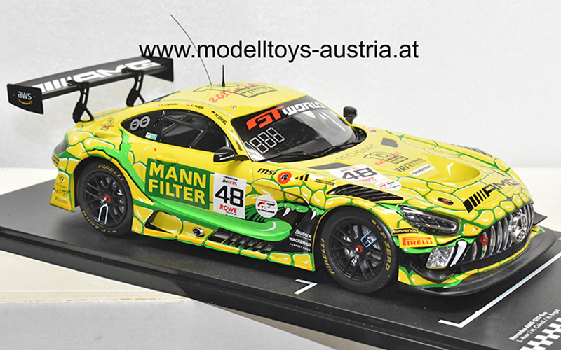 Mercedes Benz AMG GT3 Evo 2025 SPA 24 Stunden Rennen Lucas AUER / Matteo CAIROLI / Maro ENGEL Team Winward 1:18