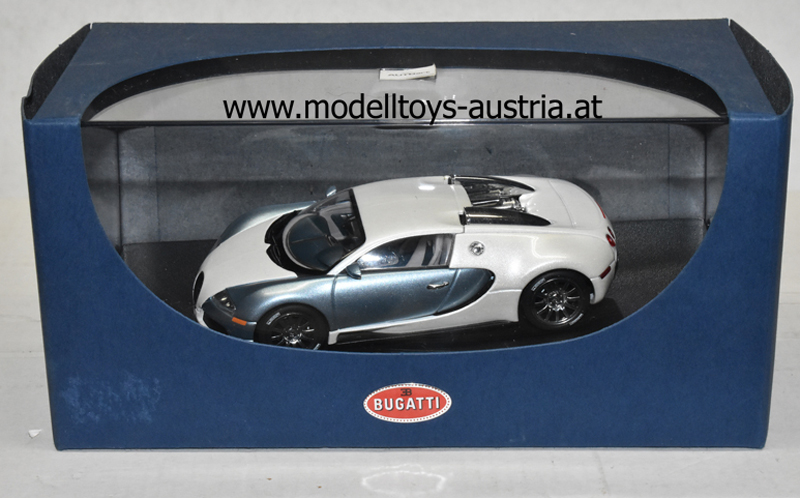 Bugatti EB 16.4 Veyron PRODUKTIONS MODELL weiss / blau 1:43