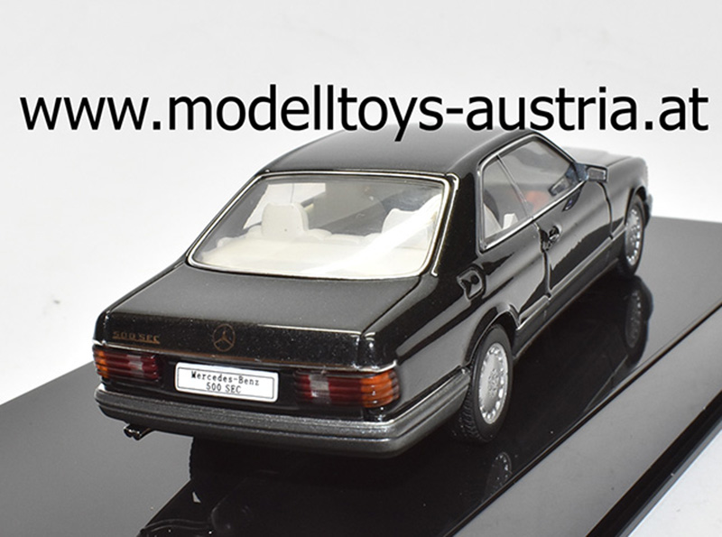 Mercedes Benz C126 Coupe 500 SEC 1981 - 1991 schwarz metallik 1:43