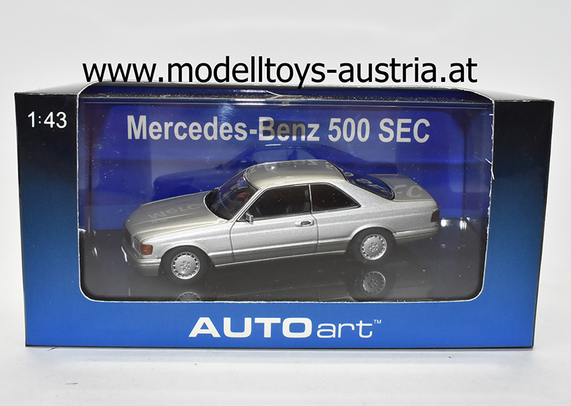 Mercedes Benz C126 Coupe 500 SEC 1981 - 1991 silber metallik 1:43