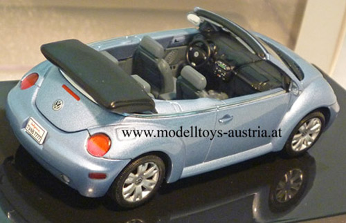 VW New Beetle Cabrio blau metallik 1:43