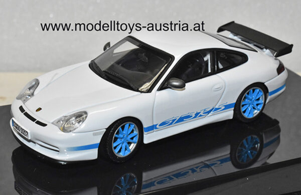 Porsche 911 996 Coupe GT3 RS 2004 weiss / blau 1:43