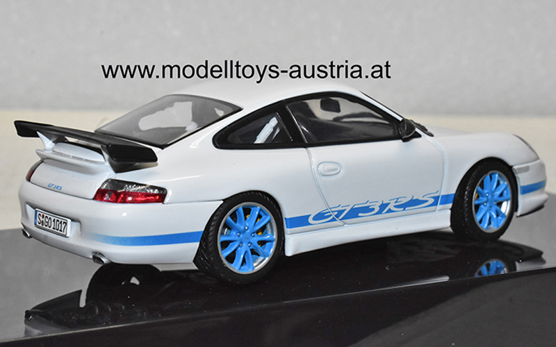 Porsche 911 996 Coupe GT3 RS 2004 weiss / blau 1:43