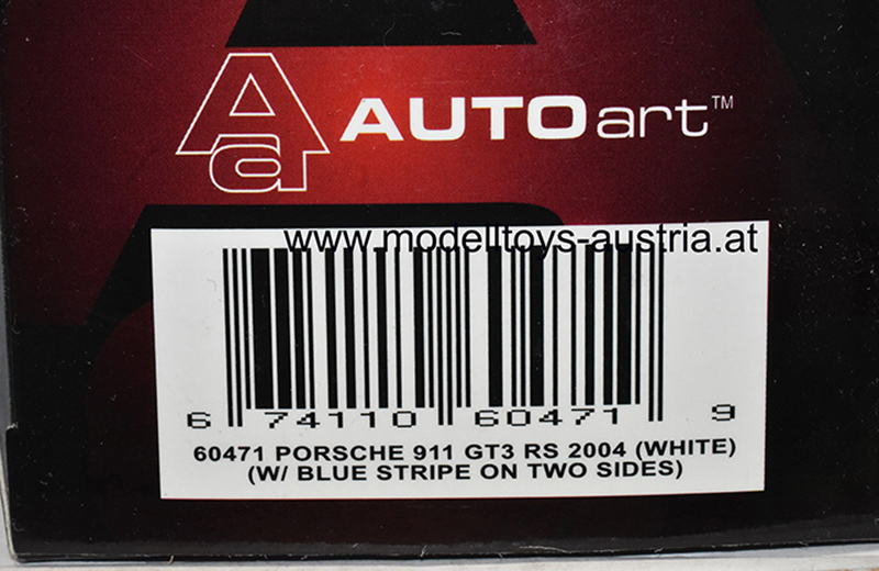 Porsche 911 996 Coupe GT3 RS 2004 weiss / blau 1:43