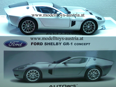 Ford Shelby GR-1 Concept Car 2005 silber metallik 1:18