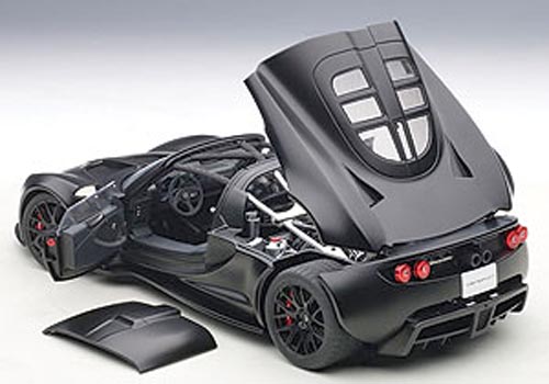 Hennessey Venom GT Spyder 2010 Carbon matt schwarz 1:18