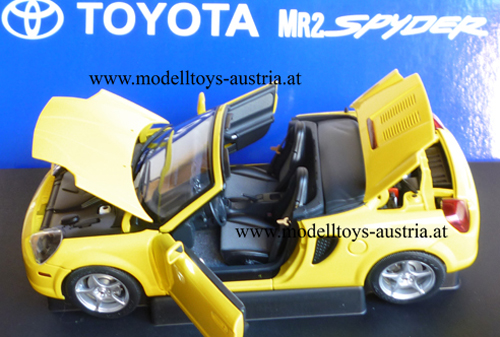 Toyota MR2 MR 2 W3 Spyder Cabrio 2000 gelb 1:18