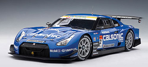 Nissan Skyline R35 GT-R Super GT 2008 CALSONIC blau 1:18