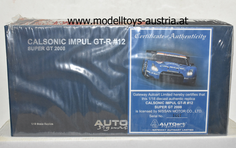 Nissan Skyline R35 GT-R Super GT 2008 CALSONIC blau 1:18