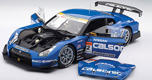 Nissan Skyline R35 GT-R Super GT 2008 CALSONIC blau 1:18