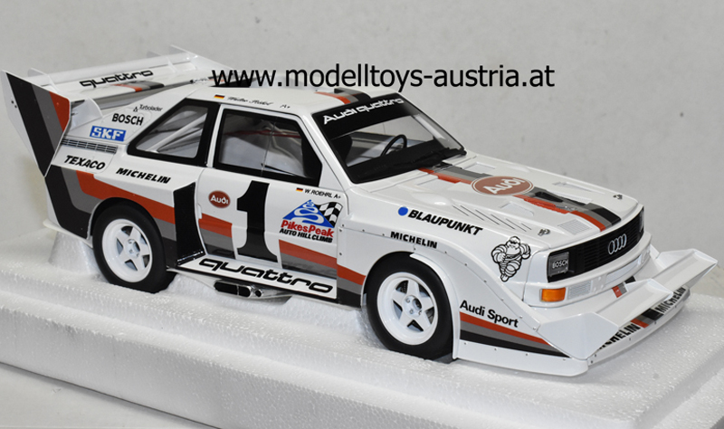 Audi Sport Quattro S1 1987 Sieger Pikes Peak Walter RÖHRL 1:18 AutoArt