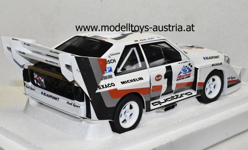 Audi Sport Quattro S1 1987 Sieger Pikes Peak Walter RÖHRL 1:18 AutoArt