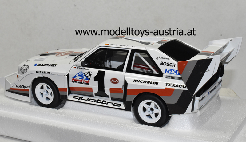 Audi Sport Quattro S1 1987 Sieger Pikes Peak Walter RÖHRL 1:18 AutoArt