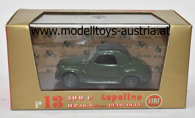 Fiat 500 C Topolino geschlossenes Dach 1949 - 1955 grün 1:43