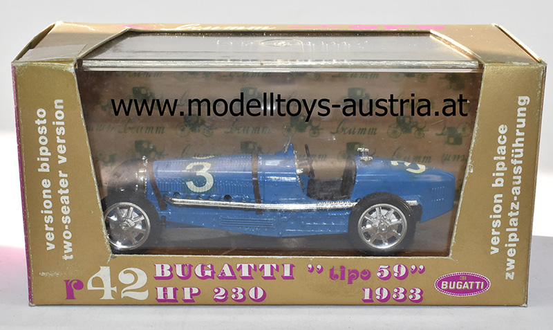 Bugatti Typ 59 1933 zwei Sitzer blau #3 1:43