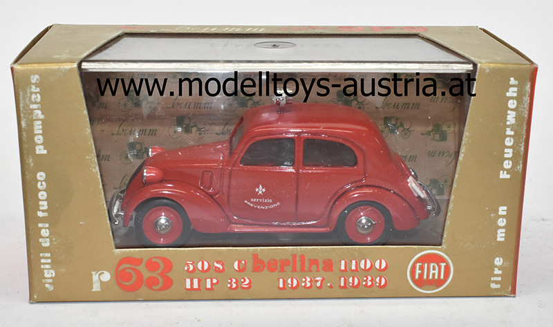 Fiat 1100 508 C Berlina 1937 - 1939 FEUERWEHR rot 1:43