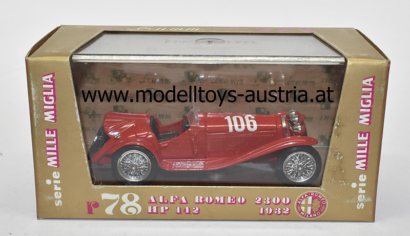 Alfa Romeo 2300 1932 Mille Miglia rot #106 1:43