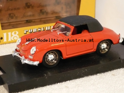 Porsche 356 Cabrio Soft Top 1950 rot 1:43