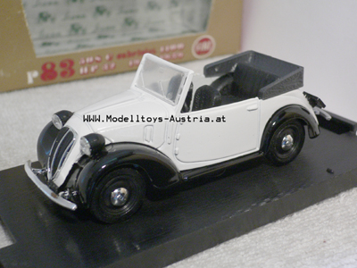 Fiat 1100 508 C Cabrio 1937-1939 weiß / schwarz 1:43