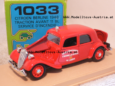 Citroen Traction Avant 11BL 1948 FEUERWEHR 1:43