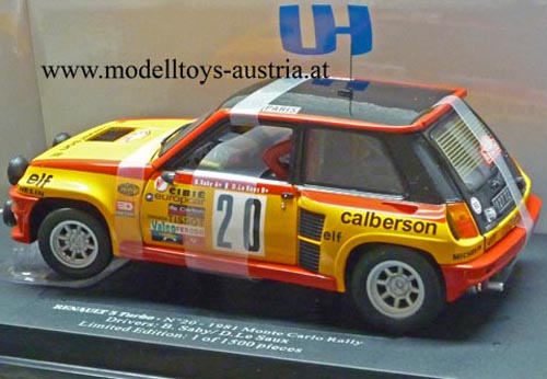 Renault 5 Turbo 1981 Rally Monte Carlo Bruno SABY / Daniel Le SAUX 1:18
