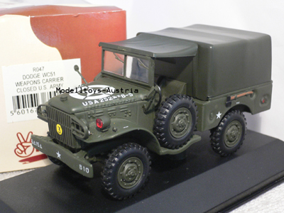 Dodge WC51 Waffen Transporter geschlossen US Army 1:43 Militär