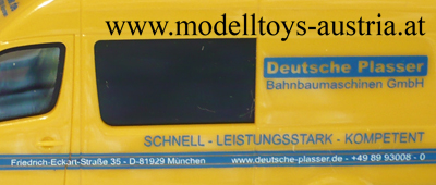 Mercedes Benz Sprinter mit Hochdach DEUTSCHE PLASSER 1:87 HO