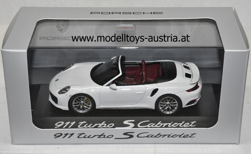 Porsche 911 991 Cabrio Turbo S 2016 weiss 1:43