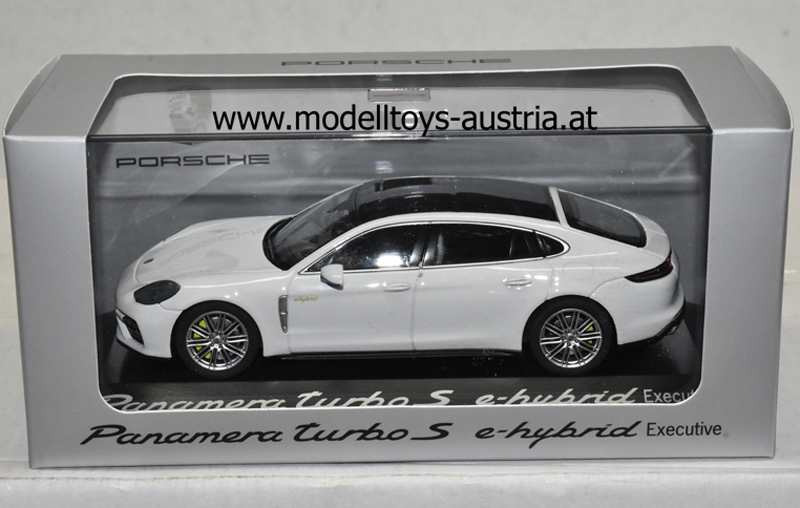 Porsche Panamera S E-Hybrid Executive weiss 1:43 Elektro Mobilität