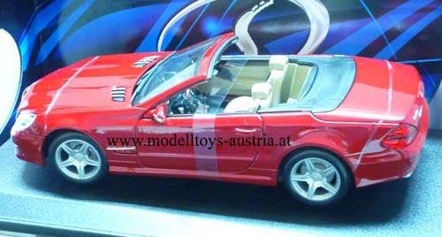 Mercedes Benz R230 Cabrio SL550 2008 rot metallik 1:18