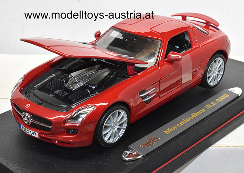 Mercedes Benz C197 SLS AMG Coupe Flügeltürer 2010 rot 1:18