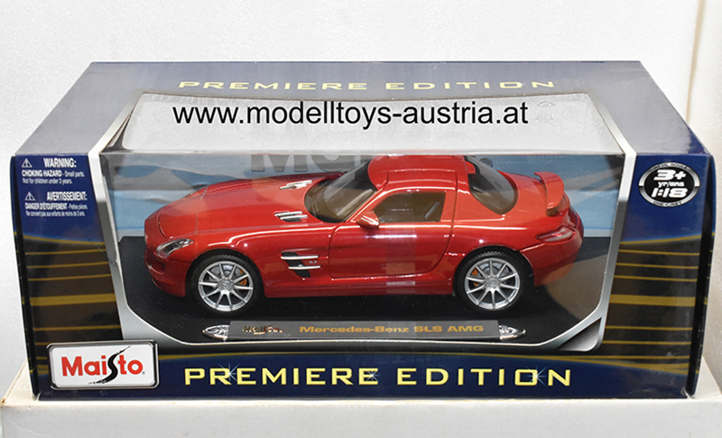 Mercedes Benz C197 SLS AMG Coupe Flügeltürer 2010 rot 1:18