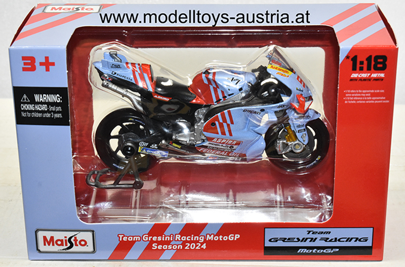 Ducati Desmosedici GP23 2024 Moto GP Marc MARQUEZ Team GRESINI Racing 1:18