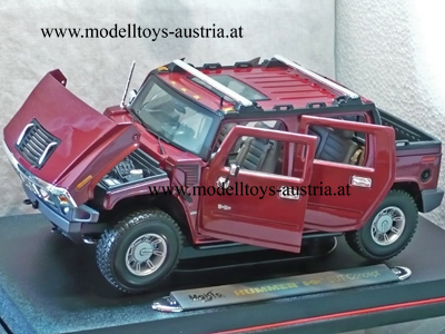 Hummer H2 Pick-up 2001 SUT Concept rot metallik 1:18