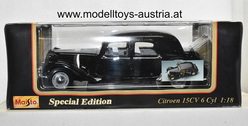 Citroen Traction Avant 15 CV 6 Zylinder 1952 schwarz 1:18