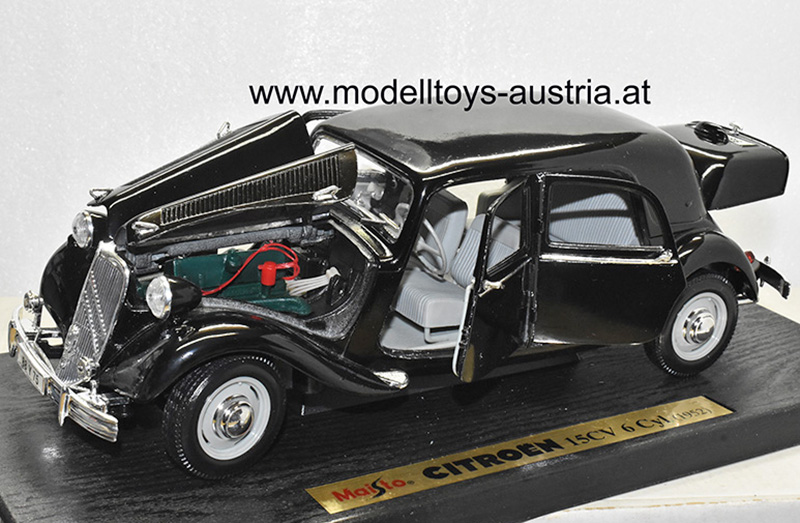 Citroen Traction Avant 15 CV 6 Zylinder 1952 schwarz 1:18