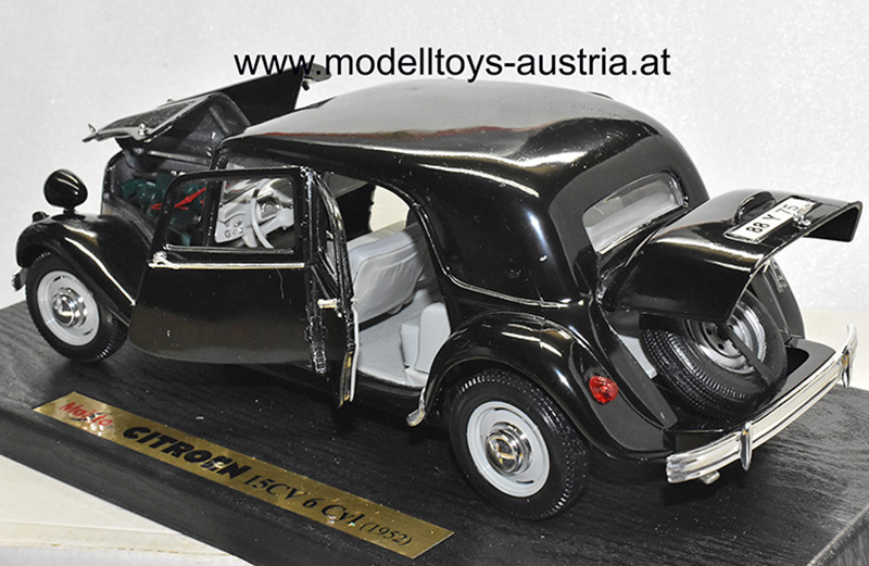 Citroen Traction Avant 15 CV 6 Zylinder 1952 schwarz 1:18